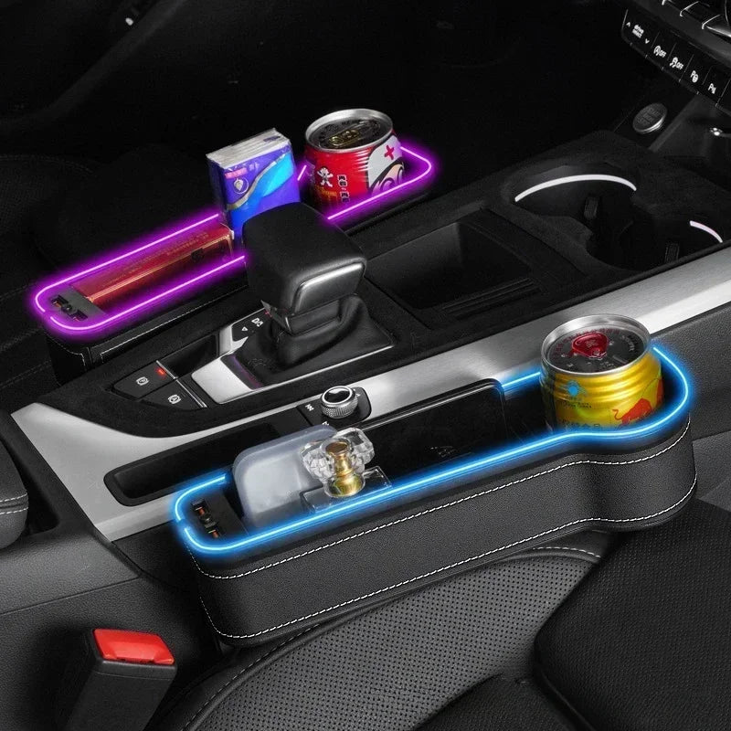 LED Car Seat Organizer with USB Charging