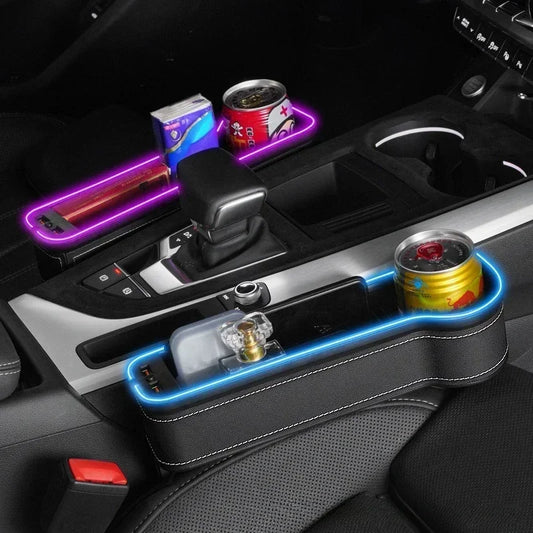 LED Car Seat Organizer with USB Charging