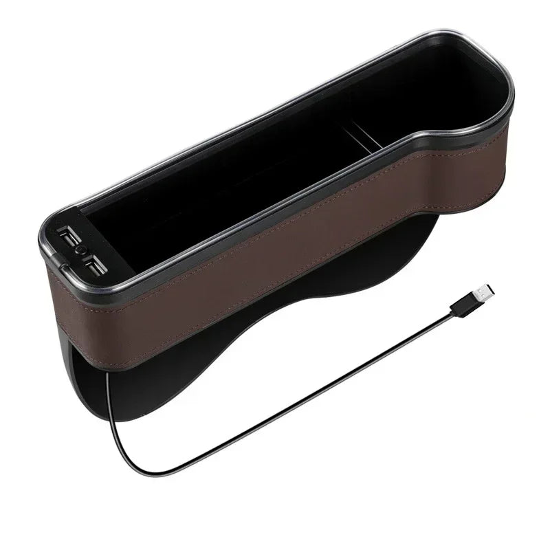 LED Car Seat Organizer with USB Charging